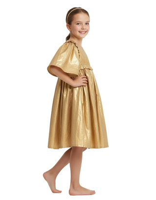 Meri Meri Girls' Metallic Angel Dress in Gold