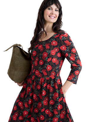 Women's Emily Waisted Dress in Maritime Floral