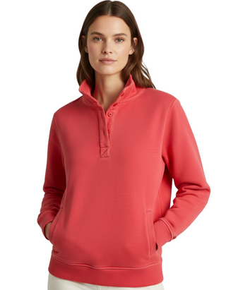 Women's Solid Greenshank Sweatshirt in Red (Imperfect)