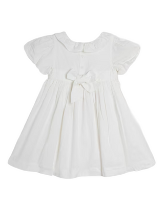 Jojo Mama Bebe Girls' Smocked Puff Sleeve Dress in White