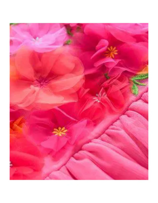 Mini Boden Girls' Embellished Floral Applique Tulle Dress in Petal Pink (Imperfect)