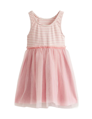 Mini Boden Girls' Jersey Tulle Mix Dress in Baby Pink