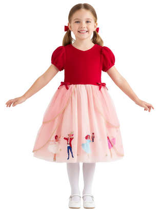 Mini Boden Girl's Christmas Nutcracker Applique Dress (Imperfect)