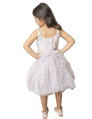 Petite Masion Kids' Ariel Tulle Dress in Lavender (Imperfect)