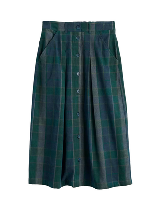 Women's Cordrock Canvas Work Needlecord Skirt Bluebell (Imperfect)