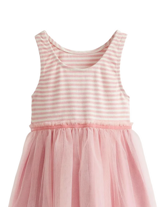 Mini Boden Girls' Jersey Tulle Mix Dress in Baby Pink