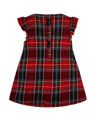 JoJo Maman Girls' Tartan Baby Dress in Red