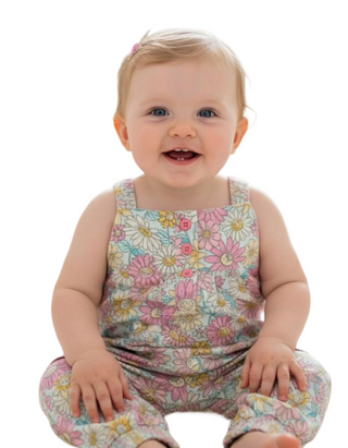 Jojo Maman Bebe Girls' Printed Jumpsuit in Sunflower Fields