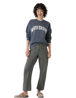 Women's Cotton Weekending Graphic Sweatshirt in Grey  (Imperfect)