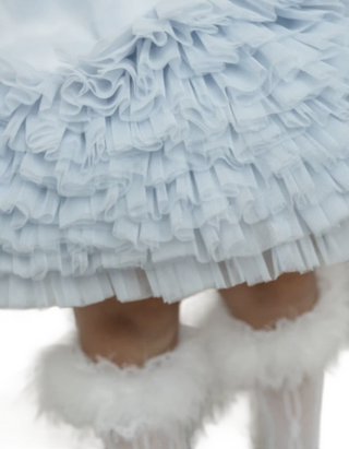 Petite Maison Kids Skylar Tulle Tutu Dress in Blue (Imperfect)