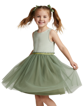 Mini Boden Girls' Jersey Tulle Mix Dress in