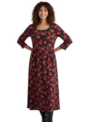 Women's Emily Waisted Dress in Maritime Floral