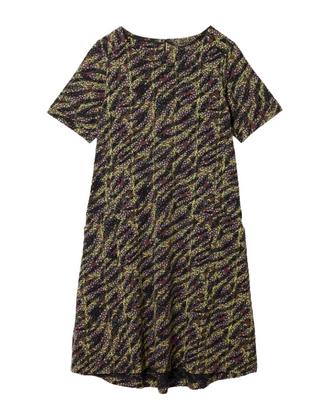 Women's Simone Sketchy Texture Regular Jersey Dress in Black