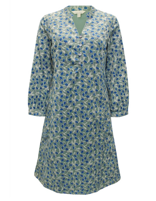 Women's Diarist Needlecord Drifting Floral Dress in Green