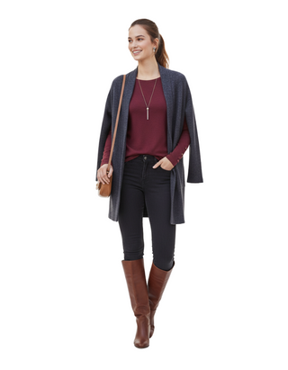 Women's Callie Long Sleeve Top in Dark Red (Imperfect)