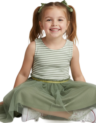 Mini Boden Girls' Jersey Tulle Mix Dress in