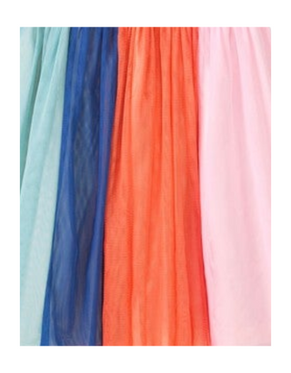 Girls' Striped Rainbow Tulle Dress in Magic Bloom