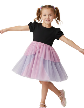 Girl's Princess Anna Tulle Dress in Soft Pink (Imperfect)