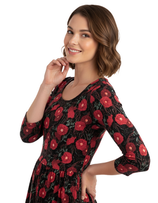 Women's Emily Waisted Dress in Maritime Floral