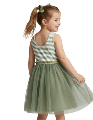 Mini Boden Girls' Jersey Tulle Mix Dress in