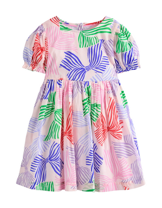 Mini Boden Girls' Madeline Woven Dress in French Pink Bows