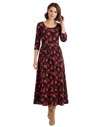 Women's Emily Waisted Dress in Maritime Floral