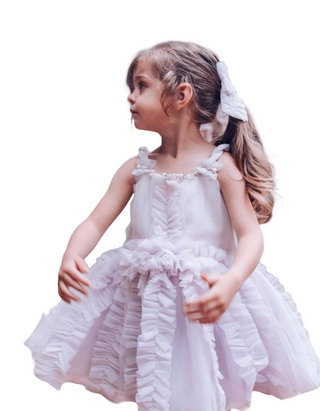Petite Masion Kids' Ariel Tulle Dress in Lavender (Imperfect)