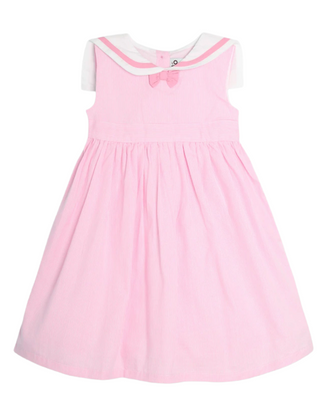 Jojo Mama Bebe Girls' Sailor Stripe Party Dress in Pink