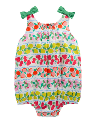 Baby Boden Girls Printed Bubble Romper in Multi Fruit Stripe (Imperfect)