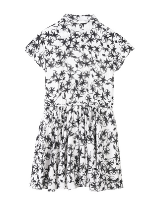 Zadig & Voltaire Girls' Leaf Printed Shirt Dress in Black/White (Imperfect)