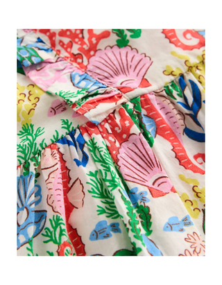 Baby Boden Girls' Frilly Pinny Dress in Multi Coral Cove (Imperfect)