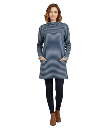 Women's  Mawgan Porth Tunic in Drop Stone Light Squid