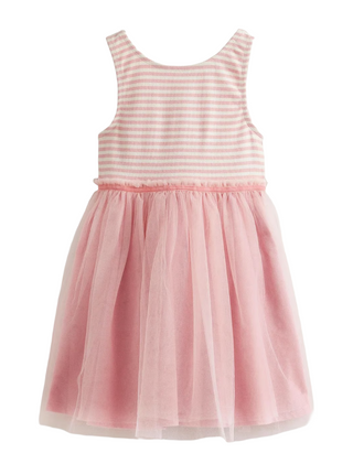Mini Boden Girls' Jersey Tulle Mix Dress in Baby Pink