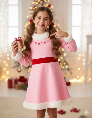 Girls' Discovery Jovie Elf Costume Dress in Pink (Imperfect)