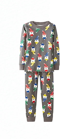 KidsLong John Pyjama Set in Grey Polar Bear (SLIGHTLY DEFECT)