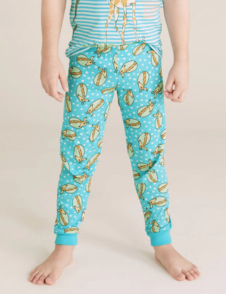 Marks & Spencer Unisex Roald Dahl-NHM Striped Giraffe Pyjama Set in Blue
