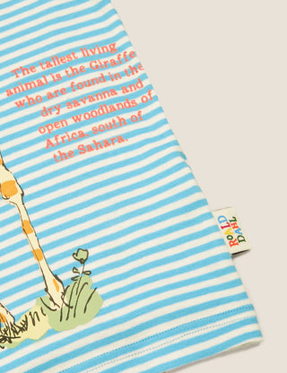 Marks & Spencer Unisex Roald Dahl-NHM Striped Giraffe Pyjama Set in Blue