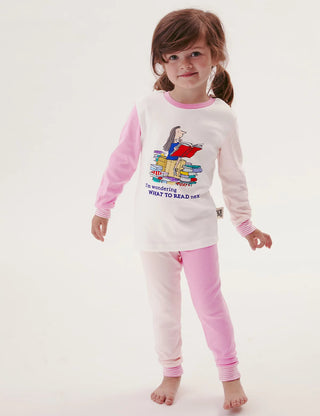 Marks& Spencer Unisex Roald Dahl Cotton Pyjamas in Pink Mix