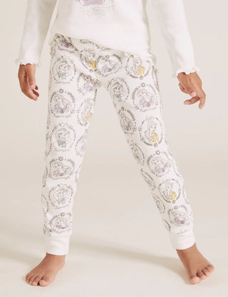 Marks & Spencer Girl's Disney Princess Printed Pyjamas in Ivory/Mlt