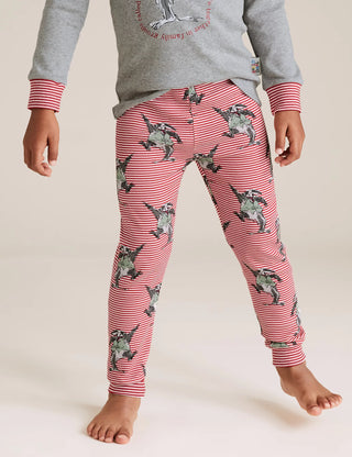 Marks & Spencer Boy's Roald Dahl Badger Pyjama Set in Red/Grey