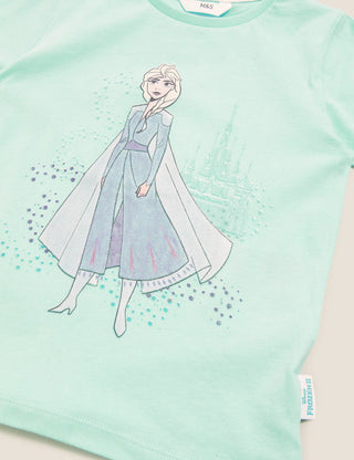 Marks & Spencer Girl's Disney Frozen 2 Pyjamas Set in Aqua Mix