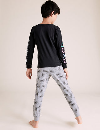 Marks & Spencer Boy's PlayStation Printed Pyjama Set Black