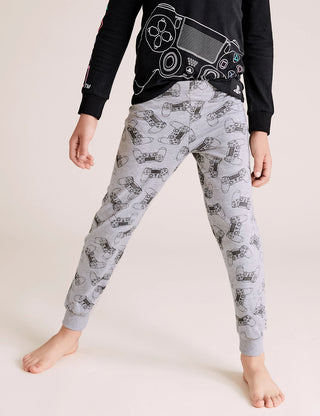 Marks & Spencer Boy's PlayStation Printed Pyjama Set Black