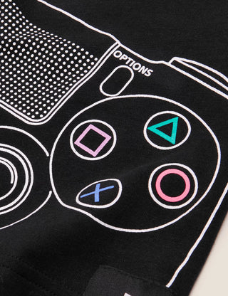 Marks & Spencer Boy's PlayStation Printed Pyjama Set Black