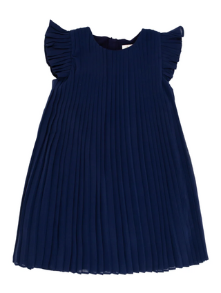 Beaufort Bonnet Company Girls' Piper Pleated Dress in Nantucket Navy