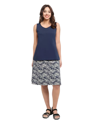 Women's Cotton Malmo Jersey Skirt in Midnight