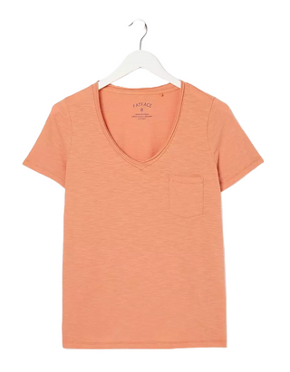 Women's Organic Cotton T-Shirt in Tan Orange (IMPERFECT)