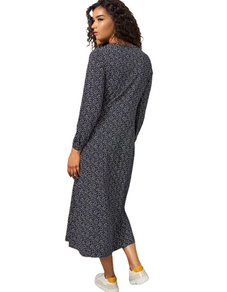 Women's Megan Jersey Midi Dress in Navy Multi (IMPERFECT)