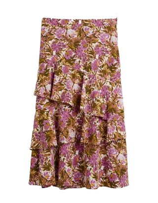 Tu Clothing Prairie Floral Ruffle Trim Midi Skirt