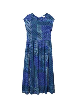 Women's Addison Midi Dress in Blue Multi (IMPERFECT)